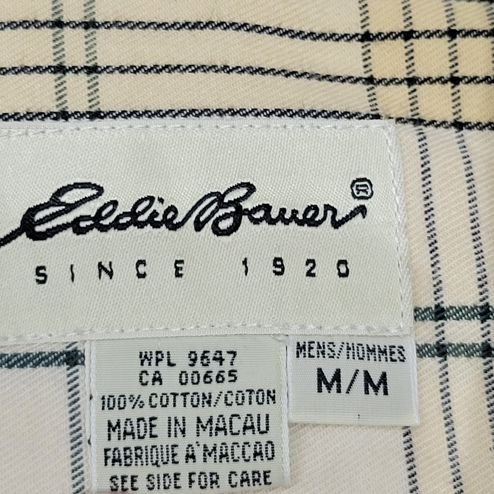 Eddie Bauer Men's Long Sleeve Button Up Shirt Size Medium Yellow - Picture 3 of 6